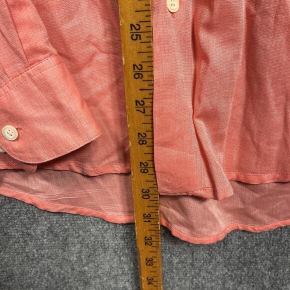 Haupt Germany Shirt Men’s 14½ S Orange Button-Up Long Sleeve - Picture 9 of 12